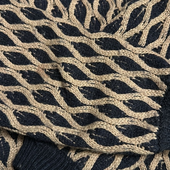 Urban Outfitters Wool Blend Lattice Puff Sleeve Sweater - Picture 3 of 3